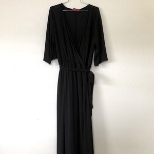 Black Wrap Maxi Dress